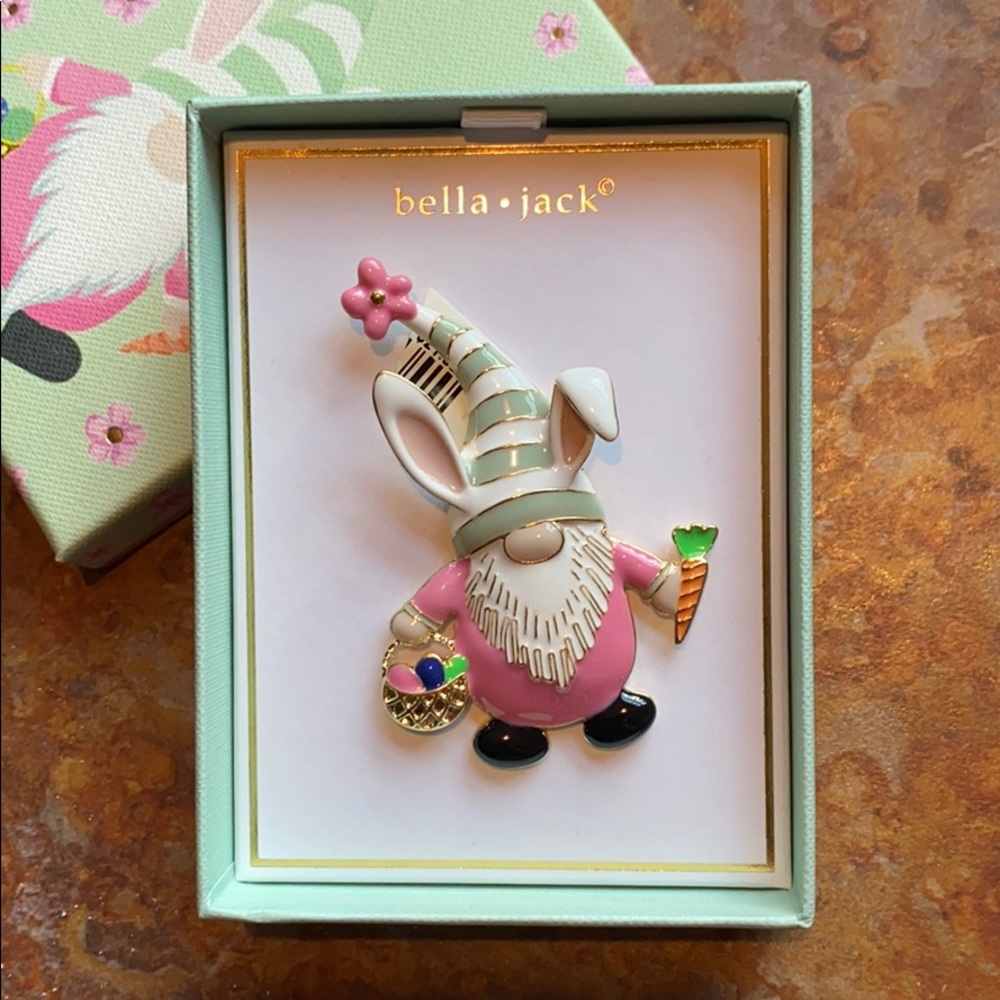 Easter Rabbit Gnome Pin
